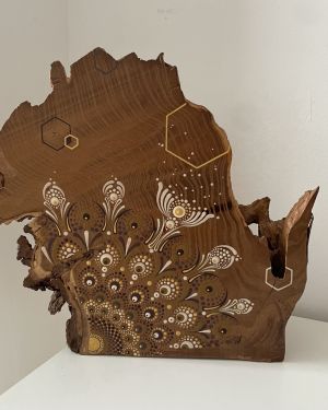 Scultura Materica in Legno Fossile